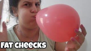 Chubby Face Girl Inflating Balloons – My Puffy Cheeks Get Massive & Ready to Burst