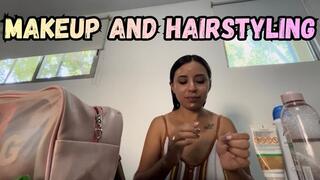 Makeup and hairstyling