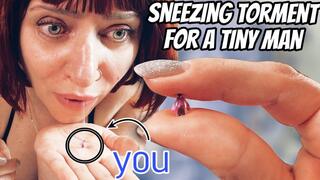 Tiny man deep inside my nose and SNEEZE with him