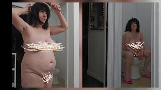 Toilet Chat and Pee After Jumping On Rebounder For 20 Mins