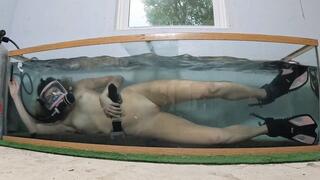 Full Face Mask Scuba Masterbation in the Fish Tank of Peril with Nathalia