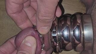 4 heavy cockrings with cumshot