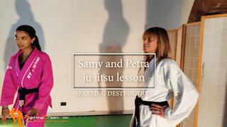 Samy and Petra ju jitsu lesson sparring destruction