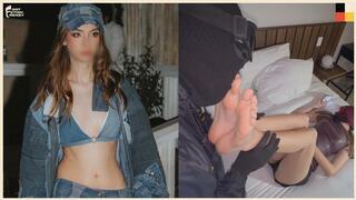 Real Life 6’1 (186cm) Tall Model’s Feet Are Slobbered On For The First Time After Answering Foot Fetish Questions - Intense Toe Sucking & Sole Licking - Close Up Shots & ASMR Sounds - Interview Vol. 2