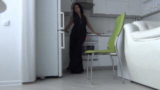 Sexy LorY dangles her shoes for you b