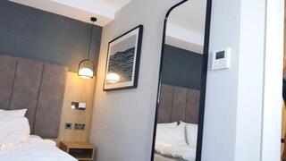 FAKE COCK ROLE PLAY WAITRESS BLOW JOB