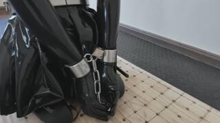 Deep throat training for latex JK schoolgirls