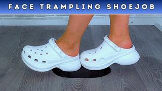 Goddess Amber - Trampling Your Face & Milking Your Cock Under Nurse Hannah's Crocs - Head & Dick Cam (226)