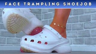 Goddess Amber - Trampling Your Face & Milking Your Cock Under Nurse Hannah's Crocs - Gag & Glans Cam (226)