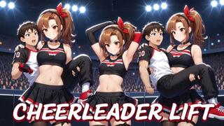 Cheerleader Lift & Carry: Aerial Toss Mid Air Grind Locker Room Wall Standing Fuck