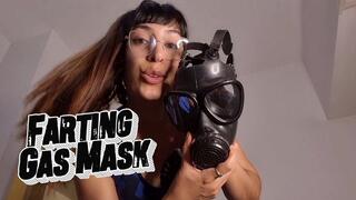 POV: Alesia with her big ass makes you swallow her farts in a gas mask in HD