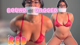 bound and gagged in red