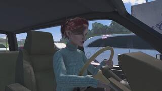 Dodge Caravan Cranking Template - Camilla in Tights and Leopard Print Flats 1080p