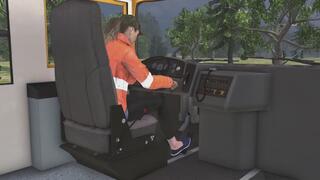 School Bus Cranking Template - Sara in Navy Toms Slip Ons 1080p