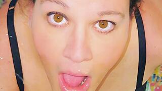 Black Bra Blowjob & Facepainting