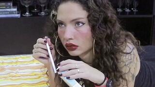 Smoking Girl Misty 120's Model Fernanda Video 0030