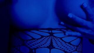 NEon Black and blUE tit job