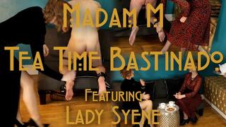 Tea Time Bastinado extreme double Domme hard sadistic foot whipping punishment