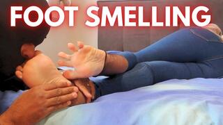 WIFE NYLON RIPPING AND FOOT SMELLING