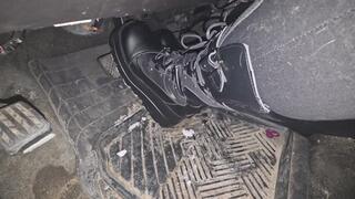 Snow fun in Goth Boots