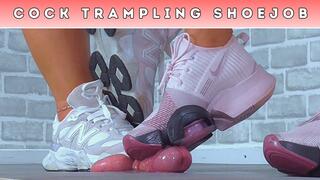 Goddess Amber & Miss Lucy - Stomping Your Balls & Edging Your Cock Under Our Sweaty Gym Trainers - Glans Cam (227B) - Cock & Balls Trampling Shoejob
