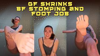 Girlfriend Shrinks Boyfriend Stomping Foot job