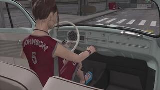 1967 VW Beetle Cranking Template - Sara in Flip Flops and Basketball Uniform 1080p