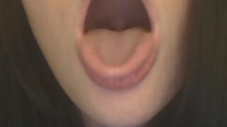 Licking your face clean with my long tongue