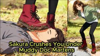 Boots Trampling in the Mud - Sakura Crushes You Under Doc Martens