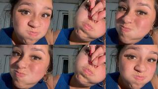 Red cheeks and they hold their breath