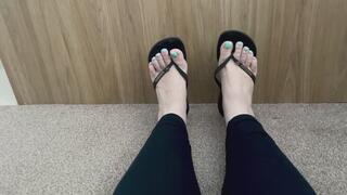 Flip Flop Sole Slapping Tease – Dangling Sandals – POV Foot Play Close-Ups