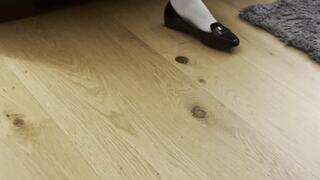 Shoeplay and danglign in white knee length socks