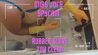 Miss Joi's Spycam - Rubber Glove Toy Cleaning