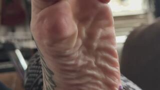 Close Up Tickle Tease of Your Wrinkled Sole