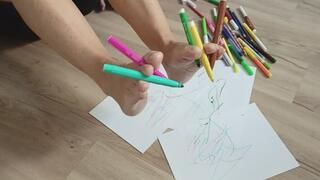 Colouring with my feet!