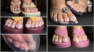 Juliette-RJ Your Foot Fetish Flip Flops Haul Extreme Close UP - FOOT FETISH - SOLO FEMALE - FEET POINTING - FLIP FLOPS - BBW FEET - BRAZILIAN GODDESS - FLOOR POV - GOONING - WIGGILING TOES - TOE POINTING - WEDGES