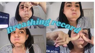 Record breathing + huge cheek inflation
