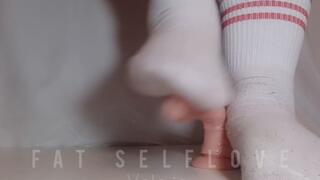 BBW Foot Fetish Cock Trampling POV – Socks & Sneakers Crush a Jelly Dick