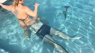 lex under mistress pink pearls feet