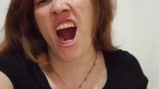 Yawning and stretching my arms