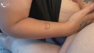 Emma LaQueen - sucking his cock untill he comes all over me