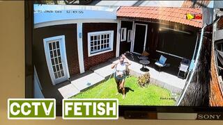 CCTV fetish Watering the grass