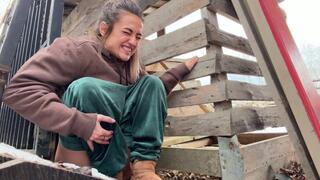 Emptying into a hole in front of people wmv