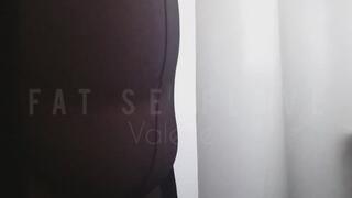 Giantess shows Massive Naked BBW Goddess Body in Pantyhose, Apron Belly, Fat Ass & Hanging Breasts