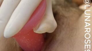 22 MIN Doctor left the room and Patient Luna is left alone for a while and I am super horny but don’t want the health care worker hear me! So I duct tape my mouth and glove up and pleasure myself! Of course I brought the tape and my toys! Hear me mo.