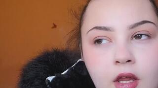 Anna Smoking in cute jacket