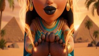 SMELLY EGYPTIAN NYLON SOLES AND BLACK LIPSTICK MESMERIZE