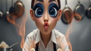 CHEESY SWEATY WHITE SOCKS BIG EYES STARING