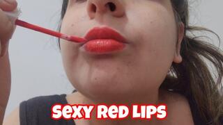 Red Lipstick Application: Slow Lip Painting