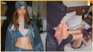 6'1 (186 cm) Fashion Model Has Her Big Feet Worshipped For The Very Fist Time - Intense Toe Sucking & Foot Worship Treatment